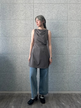 「CODE A（コードエー）のアイテム（デニムパンツ）」を使った、abe （CODE A）さん（レディース・167cm）の夏コーディネート