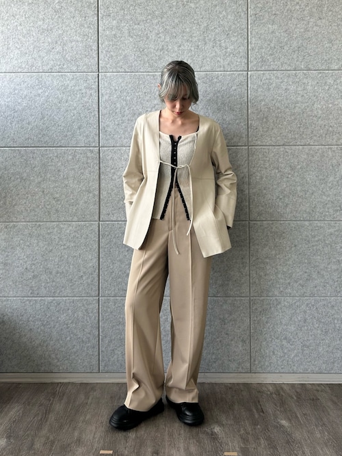 セール】fronthook sheer rib pullover（Tシャツ/カットソー