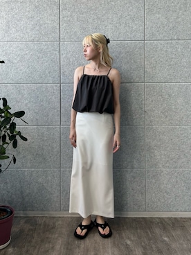 「アイテム（バレッタ/ヘアクリップ）」を使った、abe （CODE A）さん（レディース・167cm）の夏コーディネート
