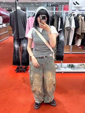 「Midnight Move（ミッドナイトムーブ）のアイテム」を使った、0521minaさん（レディース・157cm）の夏コーディネート