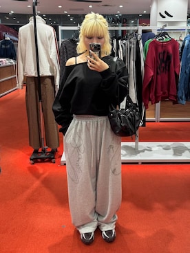 「アイテム（チューブトップ）」を使った、0521minaさん（レディース・157cm）の秋コーディネート