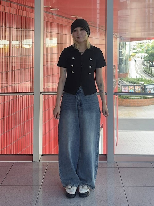 3.3 Field Trip／アシメウエストバッグデザインデニムパンツ