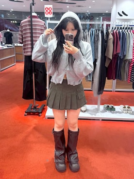 「アイテム（チューブトップ）」を使った、0521minaさん（レディース・157cm）の秋コーディネート
