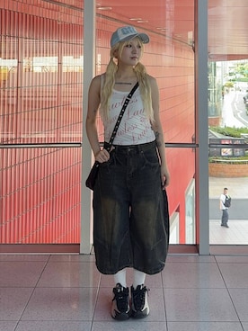 「3.3 Field Trip （3.3フィールドトリップ）のアイテム」を使った、0521minaさん（レディース・157cm）の夏コーディネート