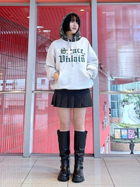 「アイテム（ベルト）」を使った、0521minaさん（レディース・157cm）の冬コーディネート