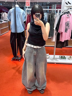 「PLACE STUDIO（プレイススタジオ）のアイテム」を使った、0521minaさん（レディース・157cm）の夏コーディネート