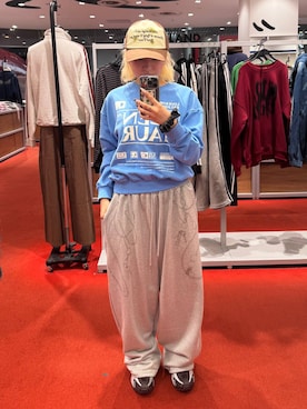 「アイテム（スウェットパンツ）」を使った、0521minaさん（レディース・157cm・20代）の秋コーディネート