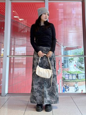「NOT4NERD（ノットフォーナード）のアイテム（スカート）」を使った、0521minaさん（レディース・157cm）の秋コーディネート