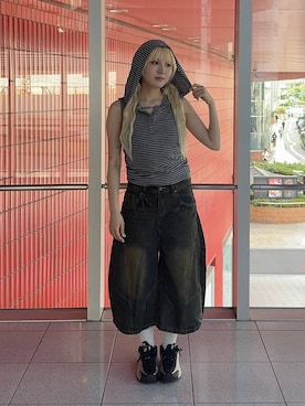 「3.3 Field Trip （3.3フィールドトリップ）のアイテム」を使った、0521minaさん（レディース・157cm）の夏コーディネート