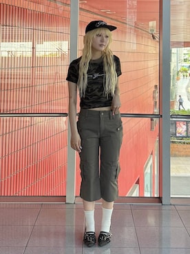 「3.3 Field Trip （3.3フィールドトリップ）の3.3 Field Trip／ベルトデザインミュール（パンプス、その他）」を使った、0521minaさん（レディース）の夏コーディネート