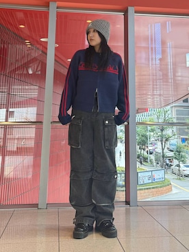 「LMCのアイテム」を使った、0521minaさん（レディース・157cm）の秋コーディネート