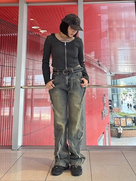 「NOT4NERD（ノットフォーナード）のアイテム」を使った、0521minaさん（レディース・157cm）の冬コーディネート