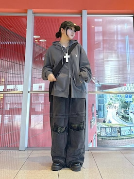 「NOT4NERD（ノットフォーナード）のアイテム」を使った、0521minaさん（レディース・157cm）の秋コーディネート