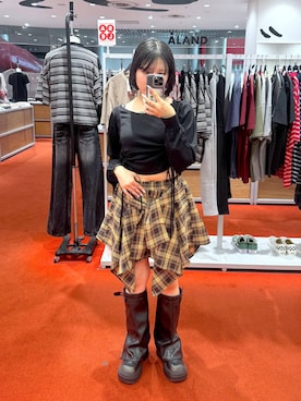 「アイテム（チューブトップ）」を使った、0521minaさん（レディース・157cm・20代）の夏コーディネート