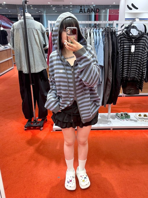 UNISEX】SAINTPAIN／ボーダーニットZIPUP（パーカー