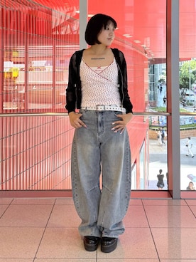 「アイテム（パーカー）」を使った、0521minaさん（レディース・157cm・20代）の夏コーディネート