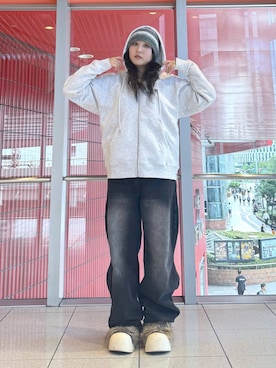 「LMCのアイテム」を使った、0521minaさん（レディース・157cm）の秋コーディネート