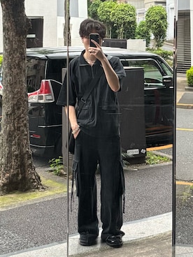 「アイテム（カーゴパンツ）」を使った、moraさん（メンズ・172cm）の夏コーディネート