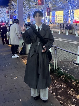 「アイテム（トレンチコート）」を使った、moraさん（メンズ・172cm）の秋コーディネート