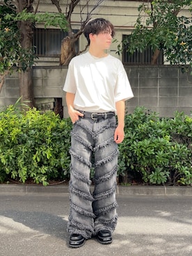 「アイテム（ローファー）」を使った、YUTOさん（メンズ・172cm）の夏コーディネート