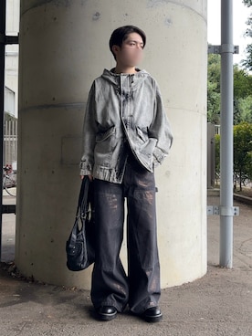 「アイテム（ジャケット/アウター）」を使った、moraさん（メンズ・172cm・10代）の秋コーディネート