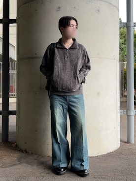 「アイテム（スウェット）」を使った、moraさん（メンズ・172cm）の秋コーディネート