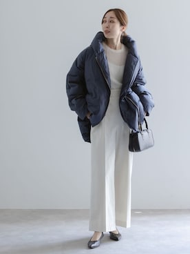 「アイテム（ダウンジャケット/コート）」を使った、natsuさん（レディース・163cm）の秋コーディネート