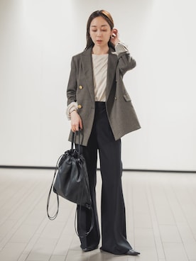 「Noble（ノーブル）のアイテム（トップス）」を使った、natsuさん（レディース・163cm）の秋コーディネート