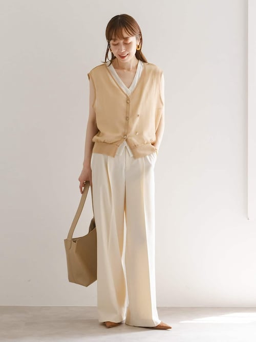 追加》洗えるエステルツイルストレッチスラックスパンツ 6 NOBLE