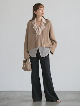 「Noble（ノーブル）のアイテム（トップス）」を使った、natsuさん（レディース・163cm）の秋コーディネート