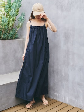 「foemina（フォエミナ）のFoemina/フォエミナ DELPHINE DRESS（ワンピース、ブルー系）」を使った、natsuさん（レディース・163cm）の夏コーディネート