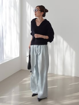 「SERGE de bleu（サージ）のアイテム」を使った、natsuさん（レディース・163cm）の冬コーディネート