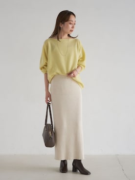 「Noble（ノーブル）のアイテム（トップス）」を使った、natsuさん（レディース・163cm）の秋コーディネート