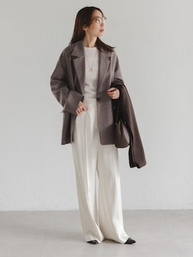 「アイテム（ボストンバッグ）」を使った、natsuさん（レディース・163cm）の秋コーディネート