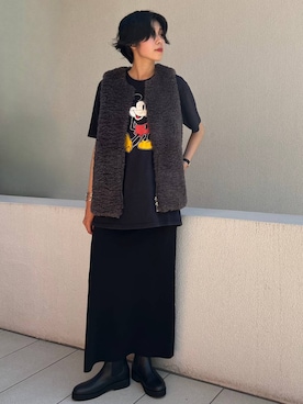 「Curensology（カレンソロジー）のCurensology(カレンソロジー)/ストレッチタイトスカート（スカート）」を使った、clkaeo01さん（レディース・172cm）の秋コーディネート