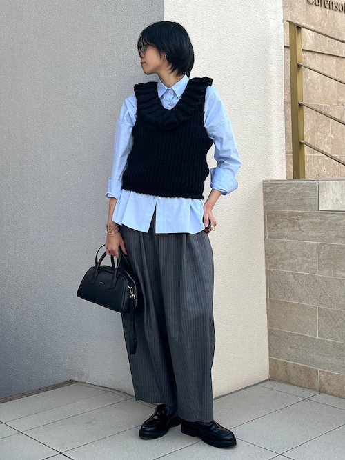 カレンソロジー＜&RC＞バンドカラーシャツ　サックス &RC＞バンドカラーシャツ サックスブルー &RC＞バンドカラーシャツ