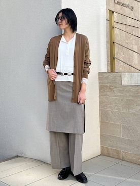 「Curensology（カレンソロジー）のアイテム（その他パンツ）」を使った、clkaeo01さん（レディース・172cm）の冬コーディネート
