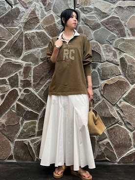 「UNIVERSAL OVERALL（ユニバーサルオーバーオール）のアイテム」を使った、clkaeo01さん（レディース・172cm）の春コーディネート