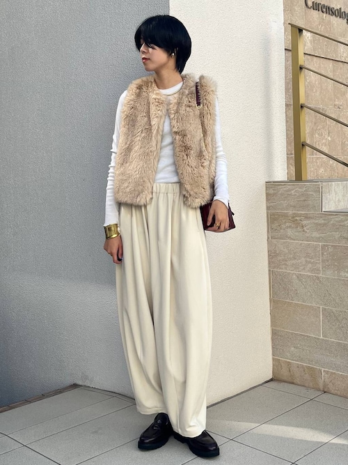 新品未使用✨カレンソロジー　ダブルクロスドロストパンツ　グレー　2025SS Curensology｜ダブルクロスドロストパンツ | Rakuten Fashion