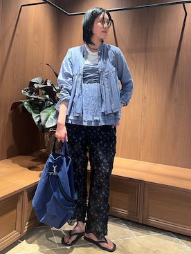 「Curensology（カレンソロジー）のCurensology(カレンソロジー)/＜5AWARENESS＞ロングスリーブＴシャツ（その他トップス、ホワイト系）」を使った、clkaeo01さん（レディース・172cm）の春コーディネート