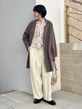 「アイテム（チェスターコート）」を使った、clkaeo01さん（レディース・172cm・20代）の秋コーディネート