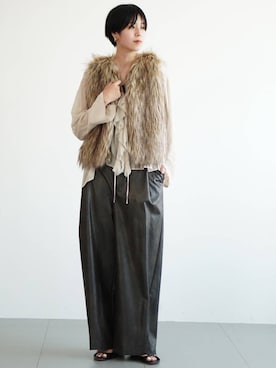 「アイテム（ベスト）」を使った、clkaeo01さん（レディース・172cm）の夏コーディネート
