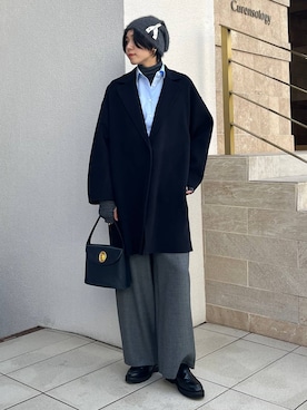 「アイテム（チェスターコート）」を使った、clkaeo01さん（レディース・172cm）の秋コーディネート