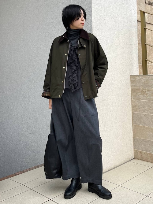 今期カレンソロジー　ウールミックスボイルフリルブラウス Curensology｜ウールミックスボイルフリルブラウス | Rakuten Fashion