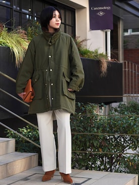 「リラックス」｜「アイテム（モッズコート）」を使った、clkaeo01さん（レディース・172cm）の秋コーディネート