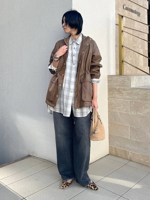 Curensology(カレンソロジー)/ヴィンテージフェイクレザーコート