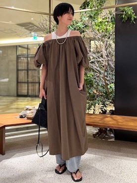 「アイテム（ワンピース/ドレス）」を使った、clkaeo01さん（レディース・172cm）の夏コーディネート