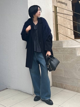 「アイテム（チェスターコート）」を使った、clkaeo01さん（レディース・172cm・20代）の秋コーディネート