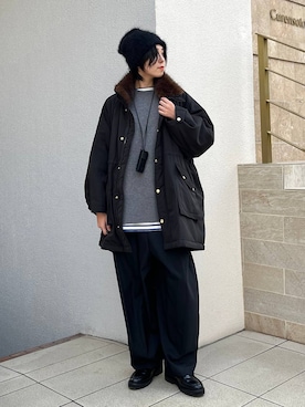 「アイテム（モッズコート）」を使った、clkaeo01さん（レディース・172cm・20代）の冬コーディネート