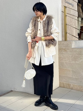 「アイテム（バングル/リストバンド）」を使った、clkaeo01さん（レディース・172cm）の秋コーディネート